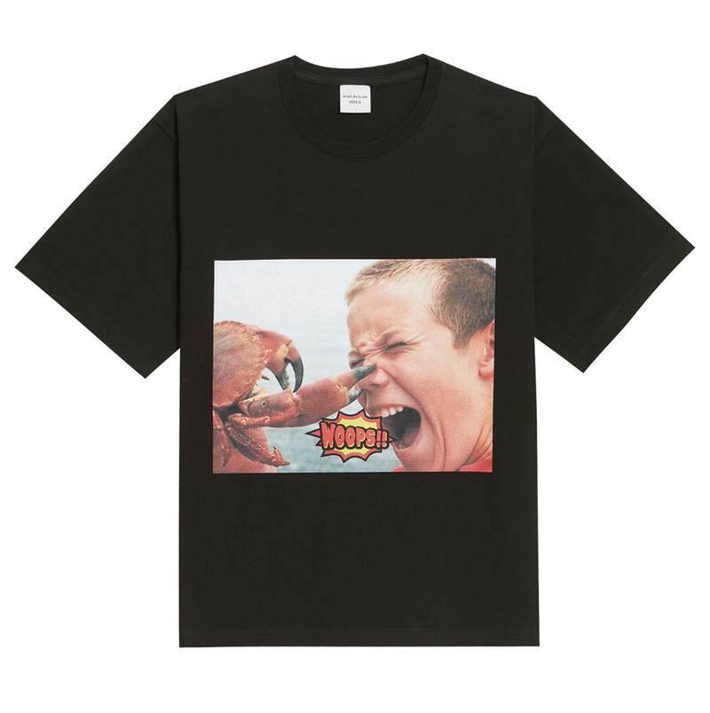 アクメドラビ(acme' de la vie) ADLV WOOPS CRAP SHORT SLEEVE T-SHIRT BLACK