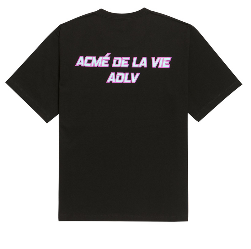 アクメドラビ(acme' de la vie) ADLV WOOPS PUNCH SHORT SLEEVE T-SHIRT BLACK