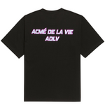 アクメドラビ(acme' de la vie) ADLV WOOPS BASEBALL SHORT SLEEVE T-SHIRT BLACK