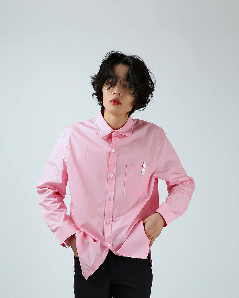 ベーシックコットン(BASIC COTTON) BASIC Shirts (ピンク)