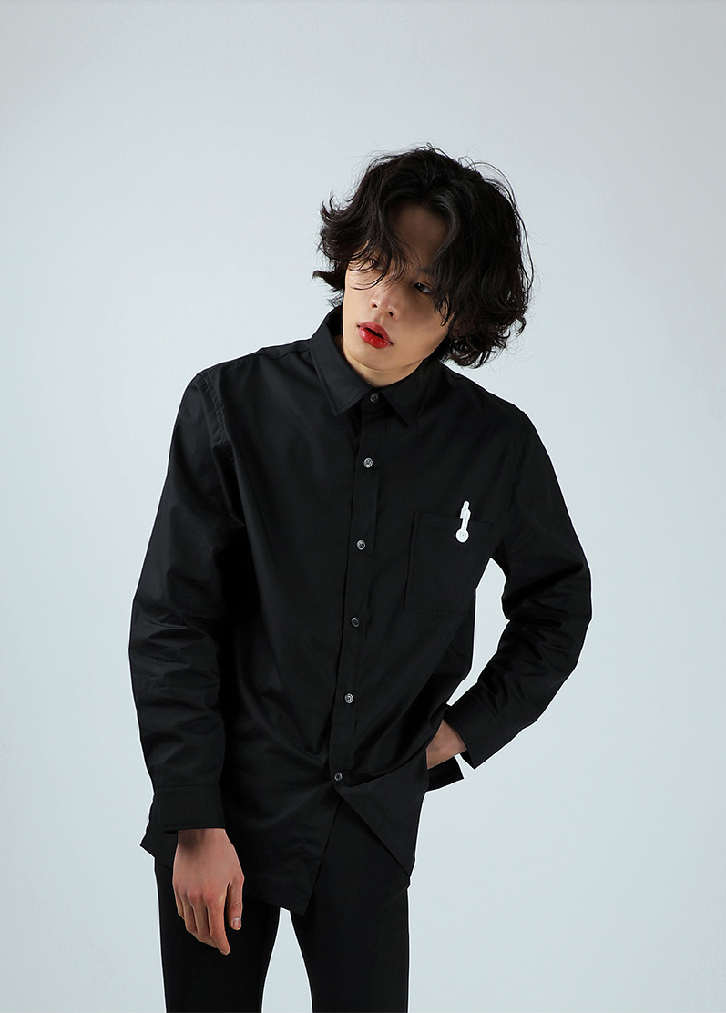 ベーシックコットン(BASIC COTTON) BASIC Shirts (ブラック)