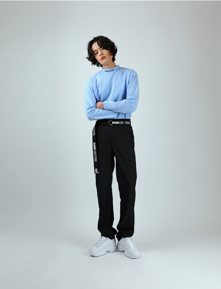 ベーシックコットン(BASIC COTTON) BASIC turtleneck (スカイブルー)