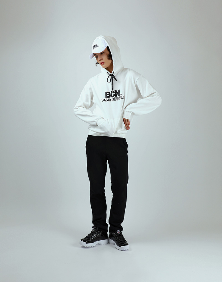 ベーシックコットン(BASIC COTTON) BCNパーカー (ホワイト)