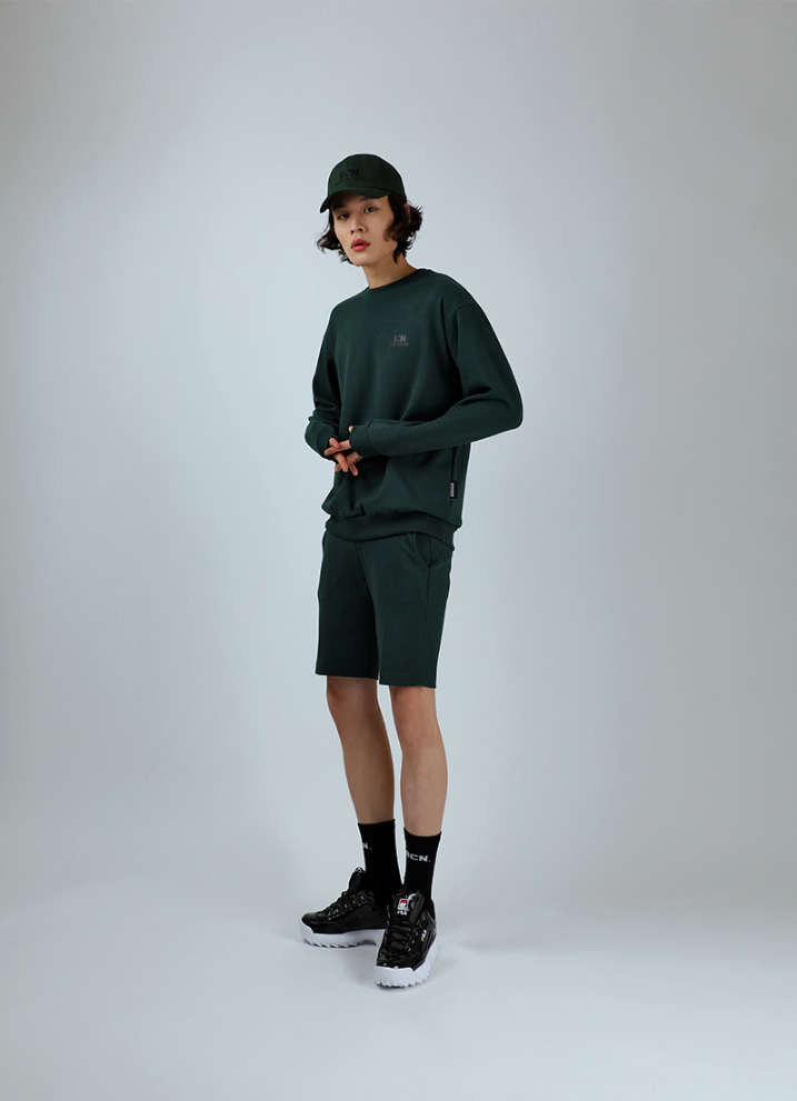 ベーシックコットン(BASIC COTTON) BCNスウェット (グリーン)