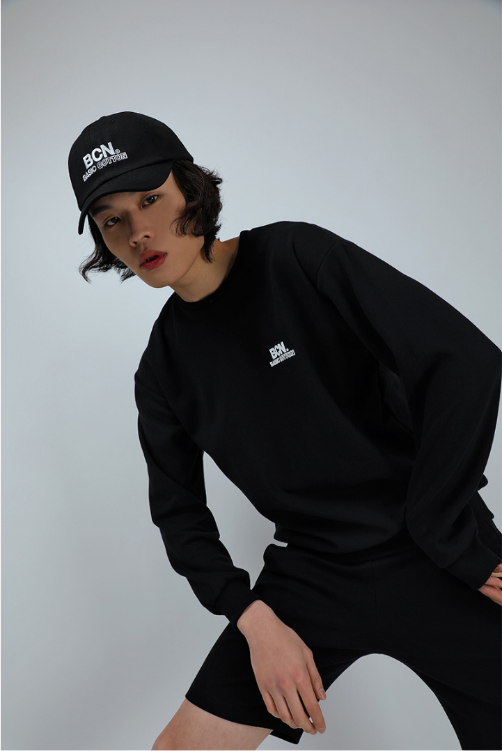 ベーシックコットン(BASIC COTTON) BCNスウェット (ブラック)