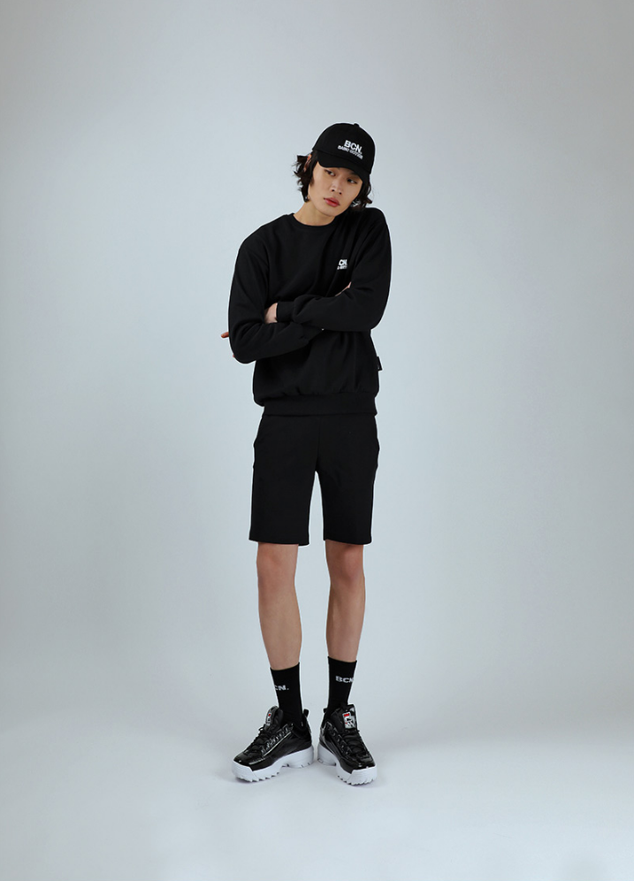 ベーシックコットン(BASIC COTTON) BCNスウェット (ブラック)
