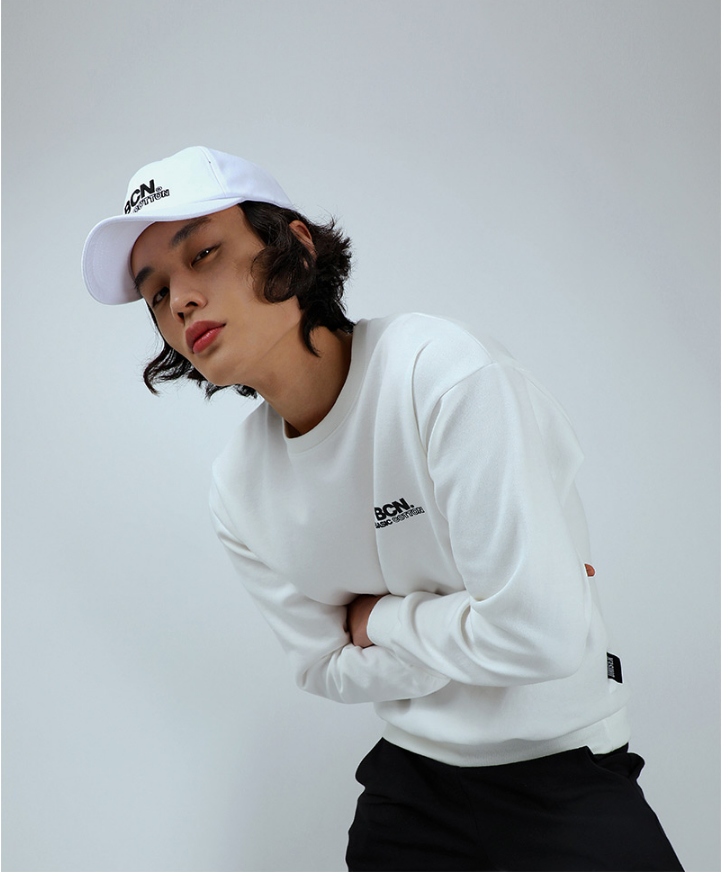 ベーシックコットン(BASIC COTTON) BCNスウェット (ホワイト)