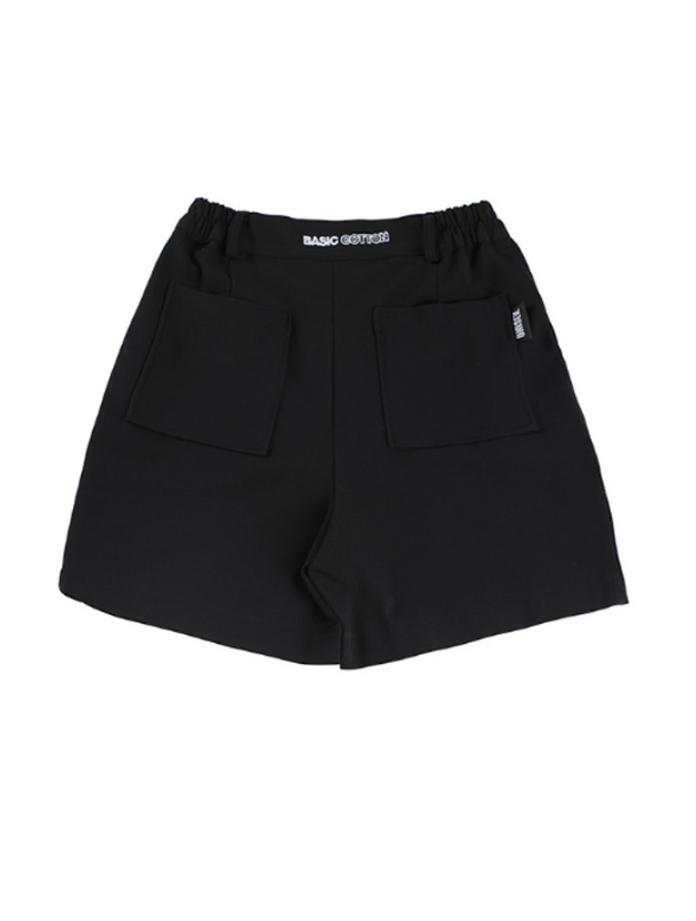 베이직코튼(BASIC COTTON) Basic Shorts + Belt Set (블랙)