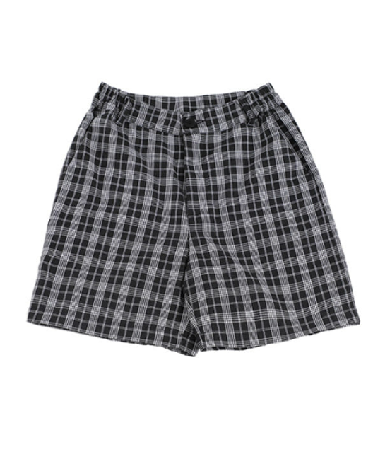 베이직코튼(BASIC COTTON) Basic Shorts + Belt Set (체크)