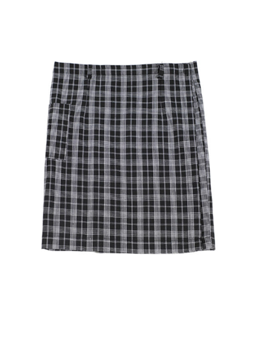 베이직코튼(BASIC COTTON) Basic Skirts + Belt Set (체크)