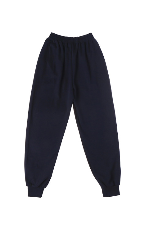 ベーシックコットン(BASIC COTTON) Color Logo Pants (ネービー)