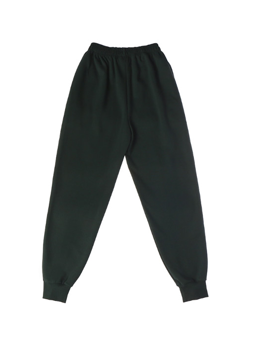 ベーシックコットン(BASIC COTTON) Color Logo Pants (グリーン)