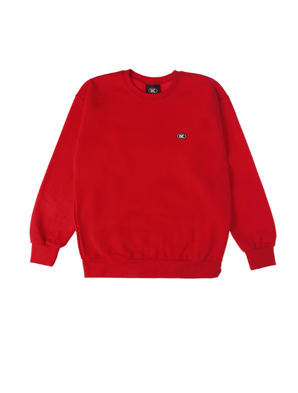 ベーシックコットン(BASIC COTTON) Color Logo スウェット (レッド)