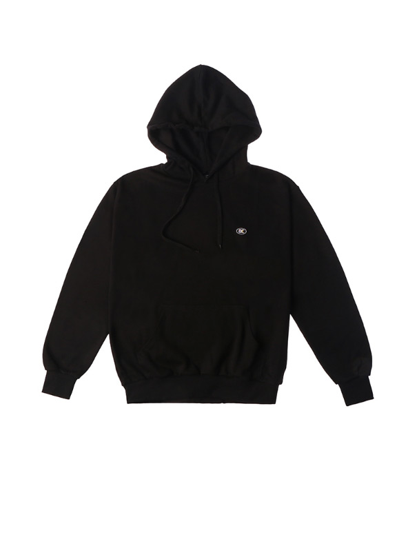 ベーシックコットン(BASIC COTTON) Color Logo パーカー (ブラック)