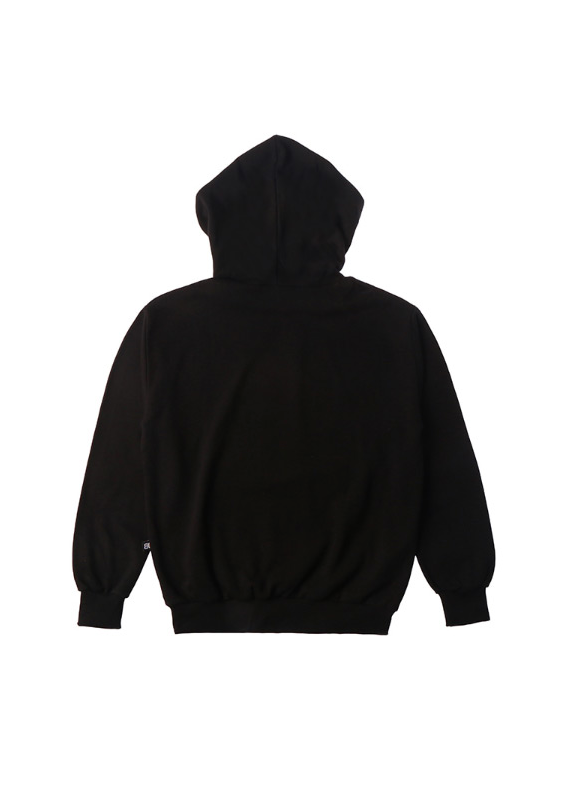 ベーシックコットン(BASIC COTTON) Color Logo パーカー (ブラック)