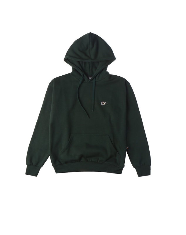 ベーシックコットン(BASIC COTTON) Color Logo パーカー (グリーン)