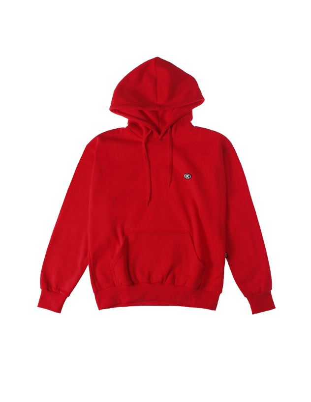 ベーシックコットン(BASIC COTTON) Color Logo パーカー (レッド)
