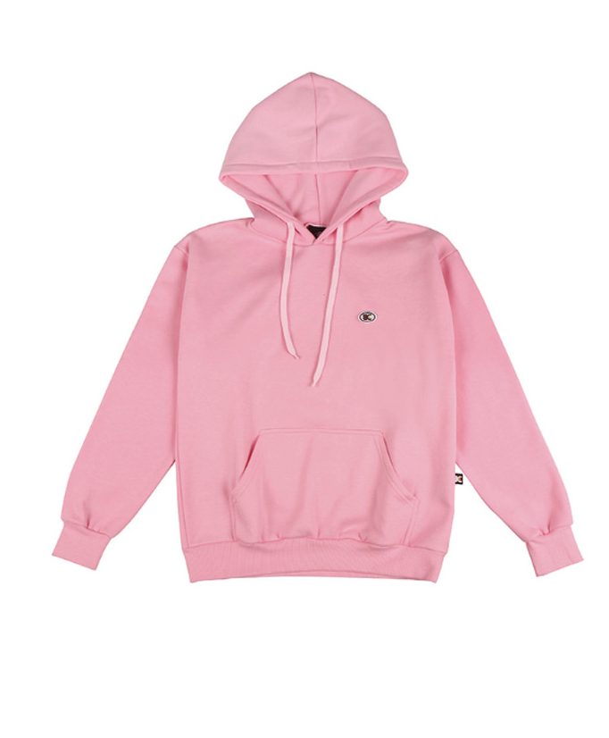 ベーシックコットン(BASIC COTTON) Color Logo パーカー (ピンク)