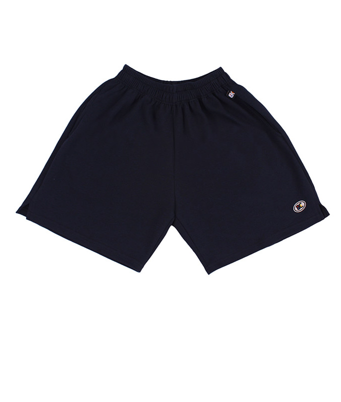 ベーシックコットン(BASIC COTTON) Color Logo Shorts (ネービー)