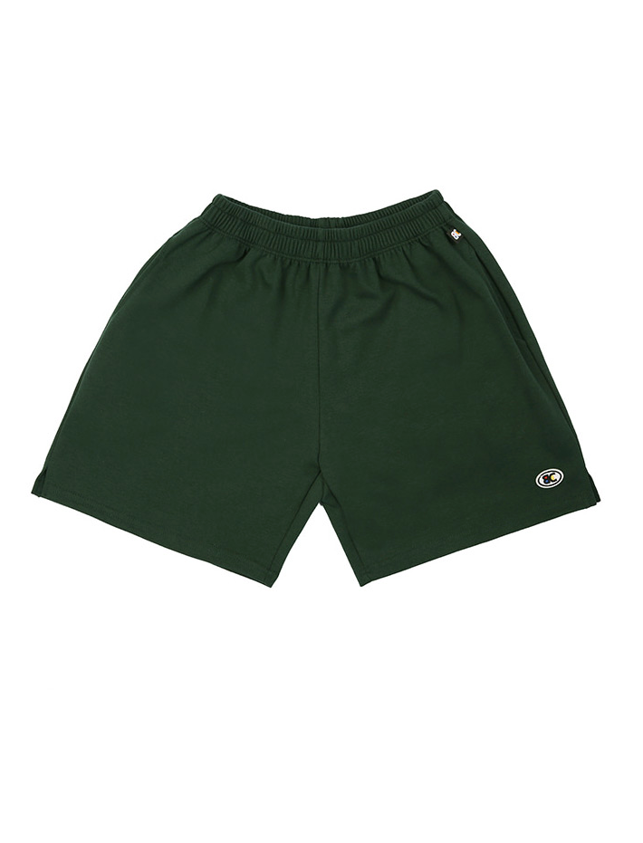 ベーシックコットン(BASIC COTTON) Color Logo Shorts (グリーン)