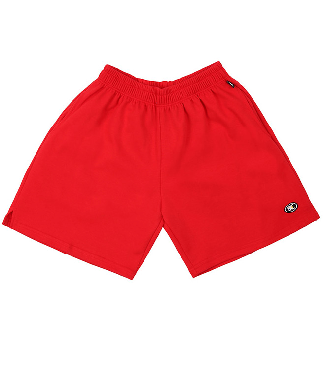 ベーシックコットン(BASIC COTTON) Color Logo Shorts (レッド)