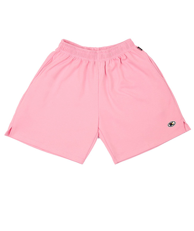 ベーシックコットン(BASIC COTTON) Color Logo Shorts (ピンク)
