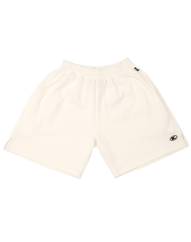 ベーシックコットン(BASIC COTTON) Color Logo Shorts (ホワイト)