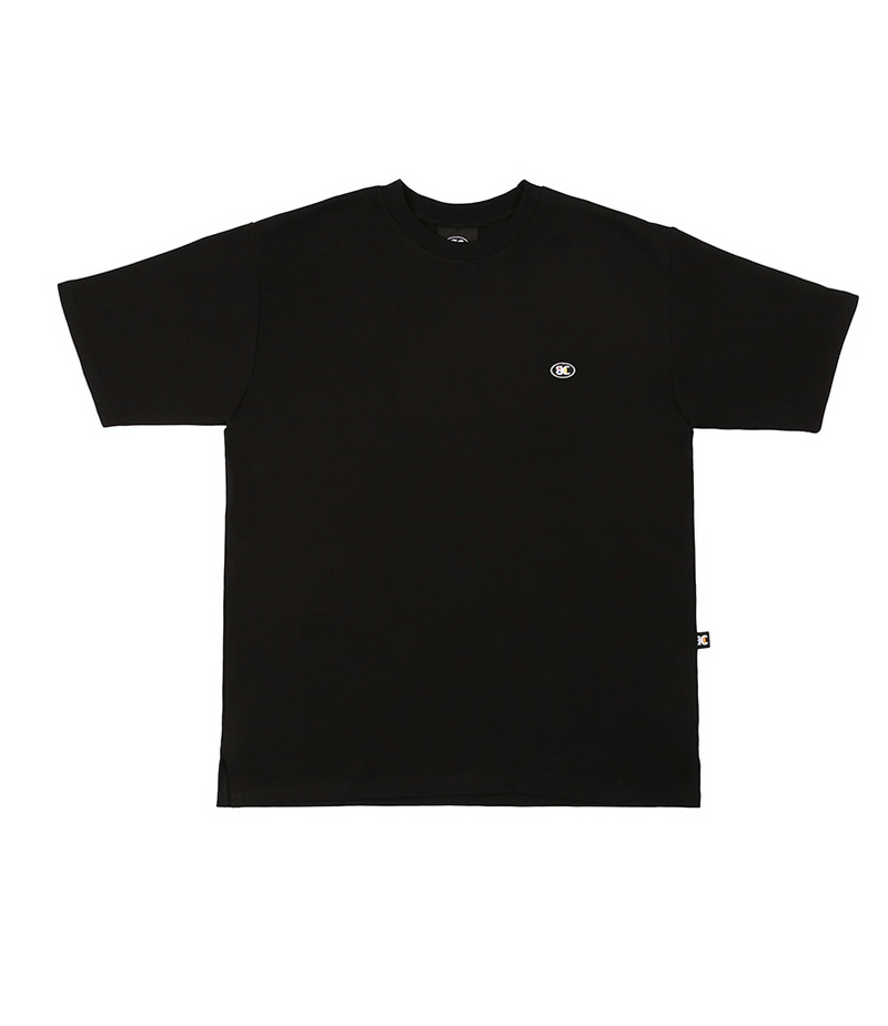 ベーシックコットン(BASIC COTTON) Color Logo T-Shirt (ブラック)