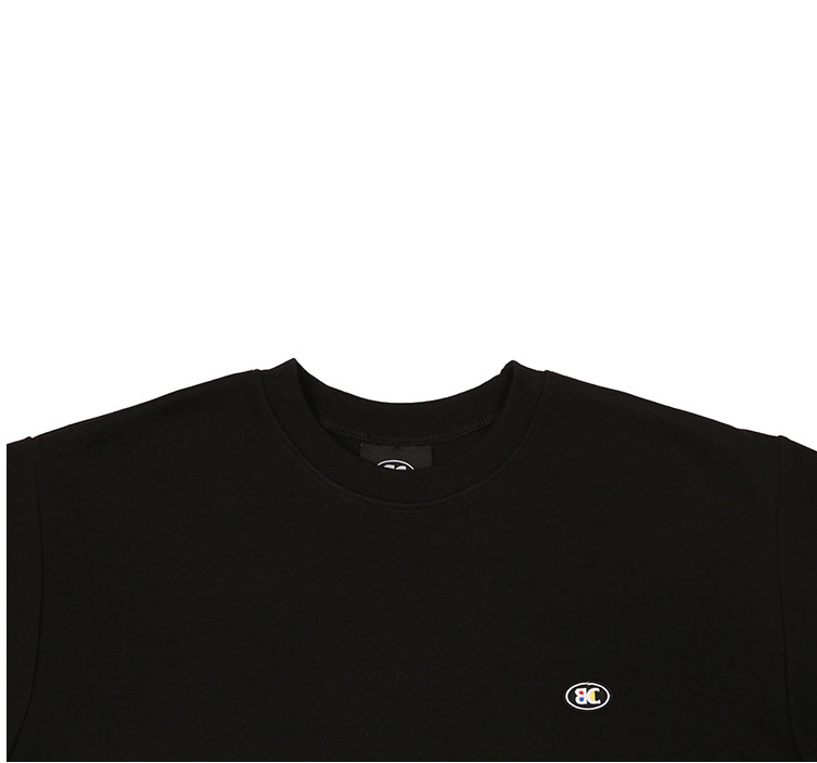 ベーシックコットン(BASIC COTTON) Color Logo T-Shirt (ブラック)
