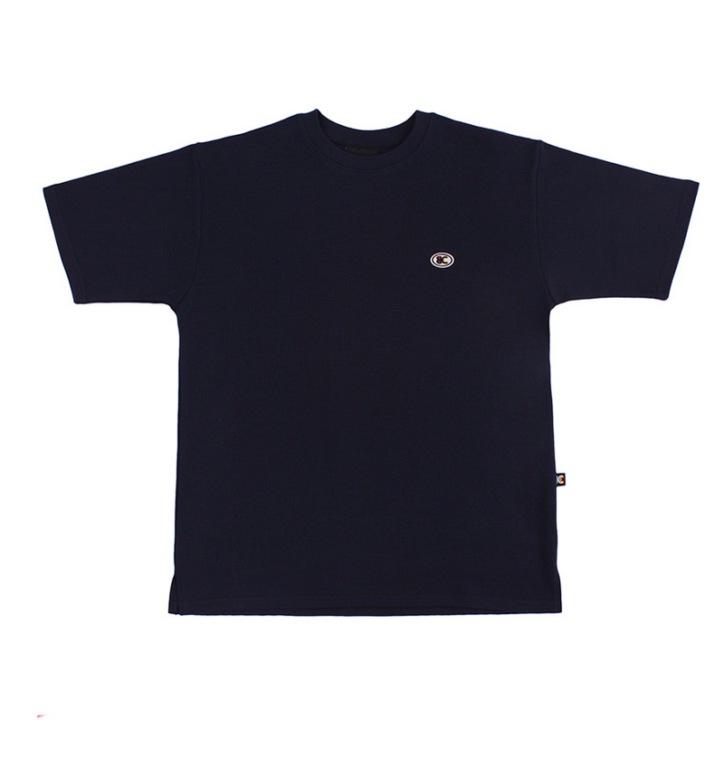 ベーシックコットン(BASIC COTTON) Color Logo T-Shirt (ネービー)