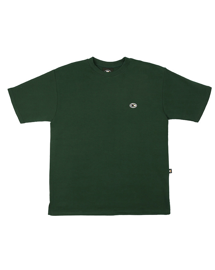 ベーシックコットン(BASIC COTTON) Color Logo T-Shirt (グリーン)