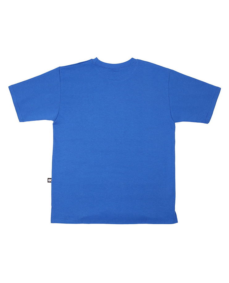 ベーシックコットン(BASIC COTTON) Color Logo T-Shirt (ブルー)