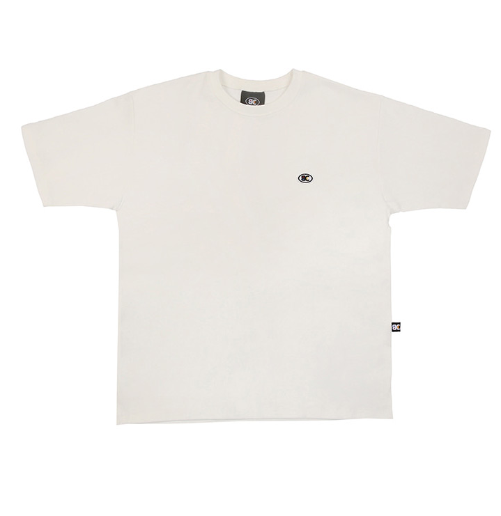ベーシックコットン(BASIC COTTON) Color Logo T-Shirt (ホワイト)