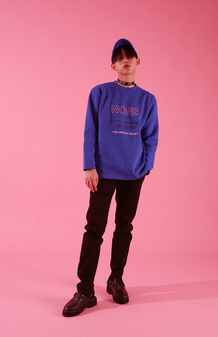 ベーシックコットン(BASIC COTTON) None Top (ブルー)