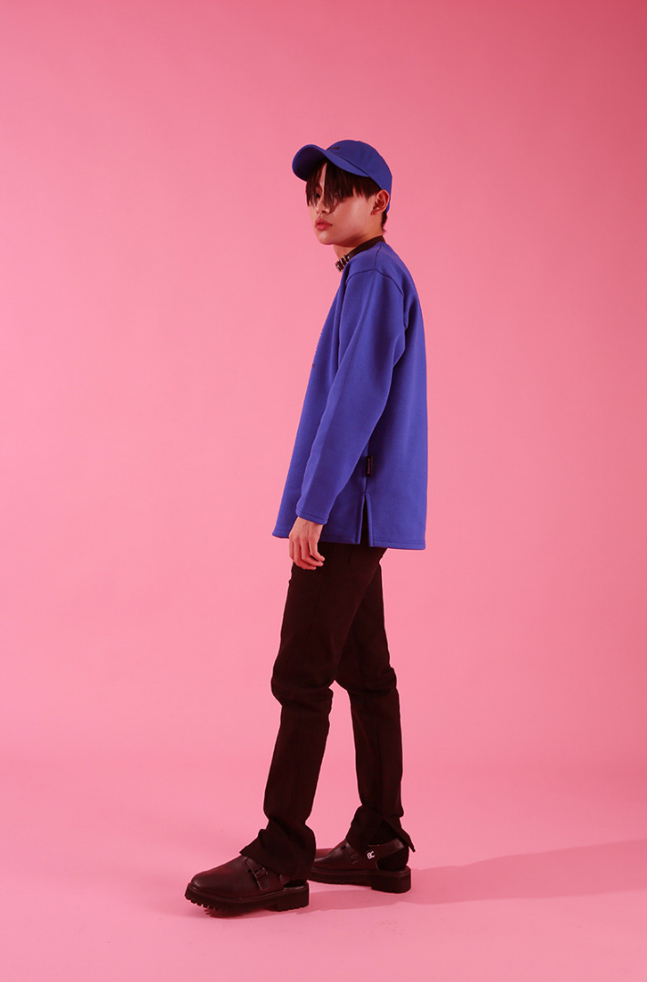 ベーシックコットン(BASIC COTTON) None Top (ブルー)