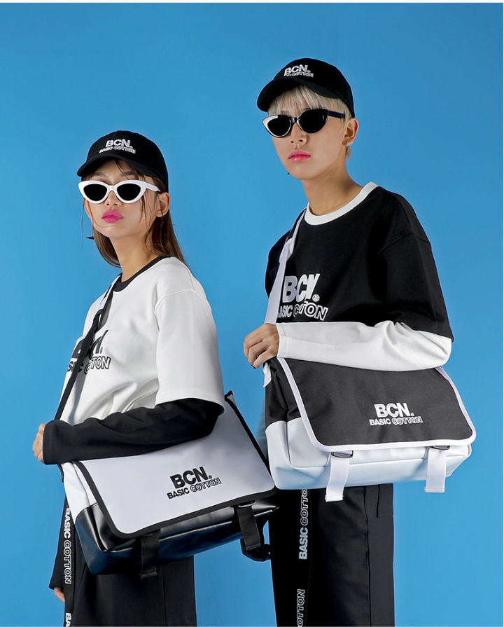 ベーシックコットン(BASIC COTTON) BCN Combi Messenger Bag (ホワイト)