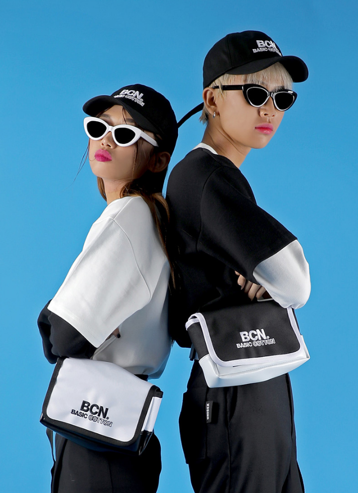ベーシックコットン(BASIC COTTON) BCN Combi Small Bag (ホワイト)