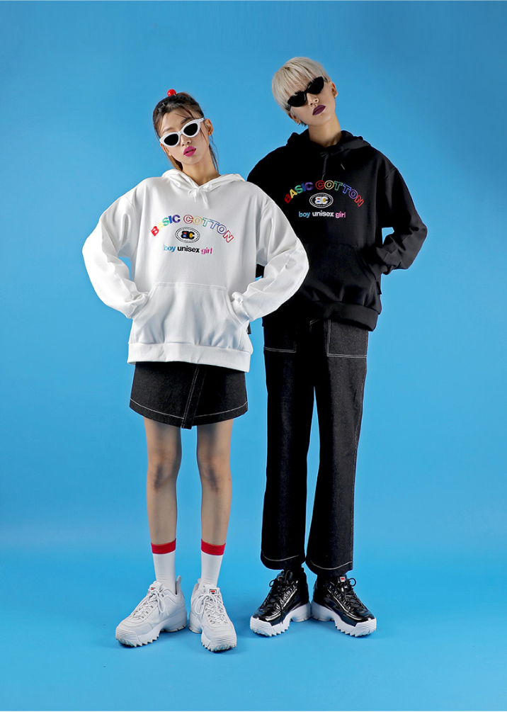 ベーシックコットン(BASIC COTTON) Basic Denim Skirt (ブラック)