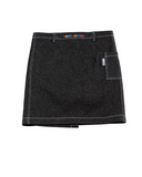 ベーシックコットン(BASIC COTTON) Basic Denim Skirt (ブラック)