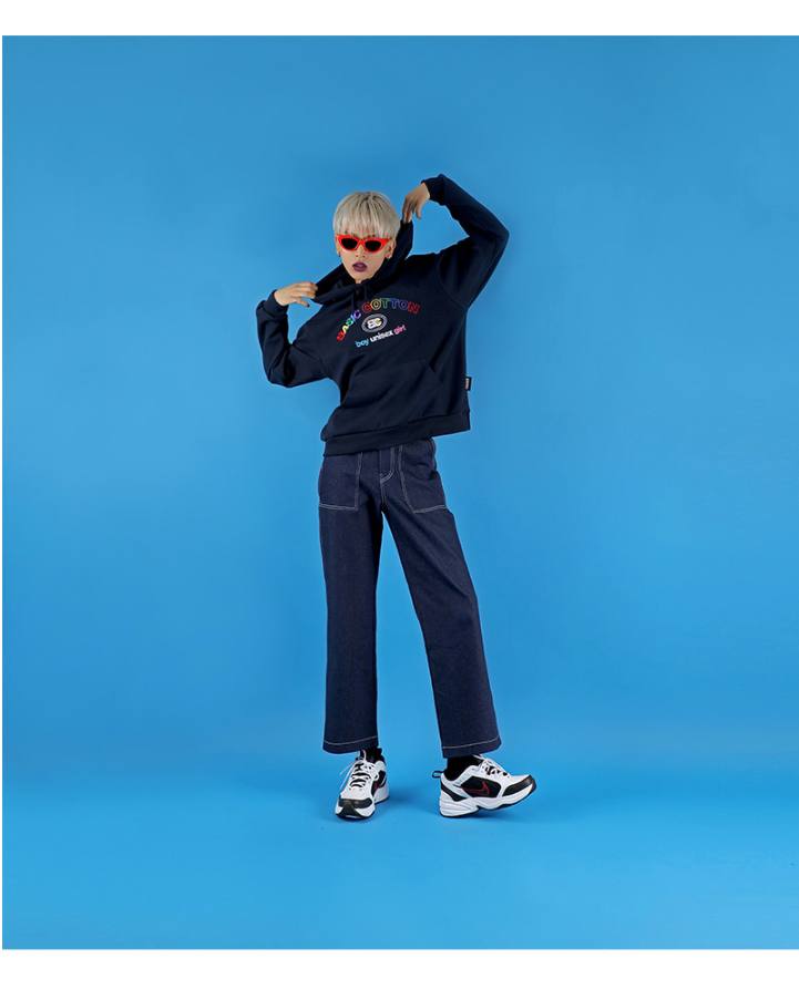 베이직코튼(BASIC COTTON) Basic Color Hoodie (네이비)