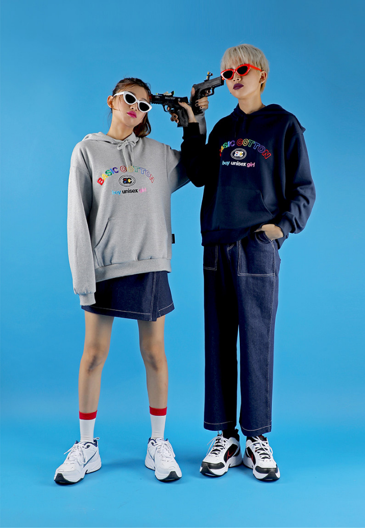베이직 코튼(BASIC COTTON) Basic Color Hoodie (그레이)