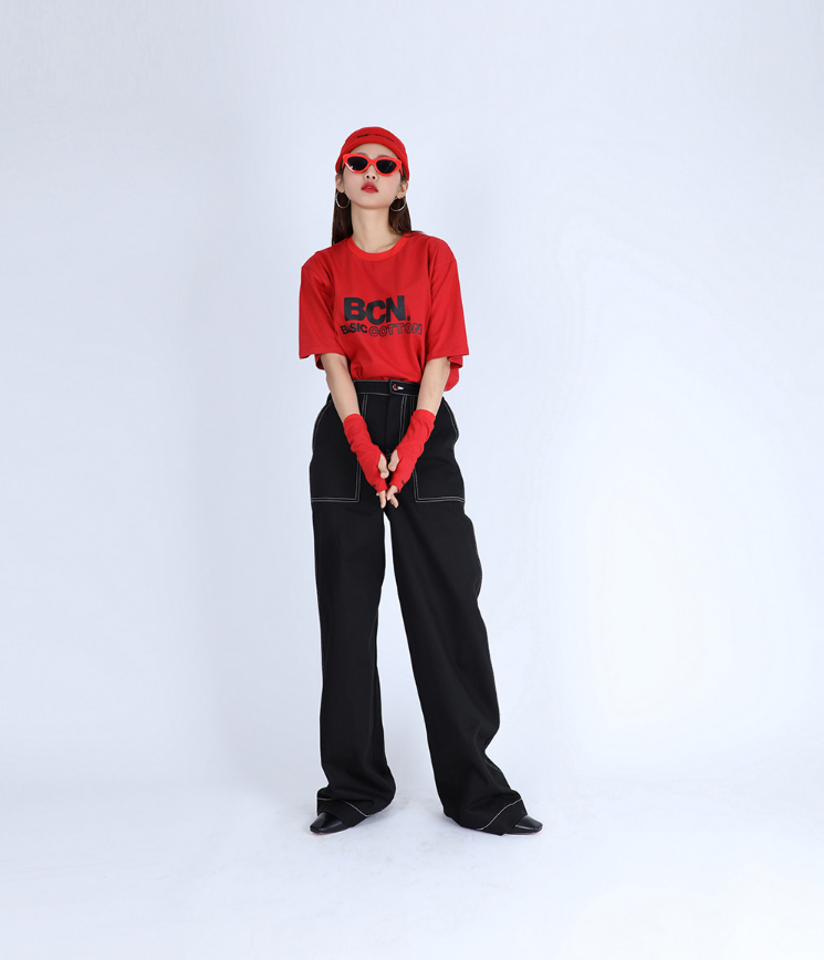 ベーシックコットン(BASIC COTTON) Basic Beanie (RED)