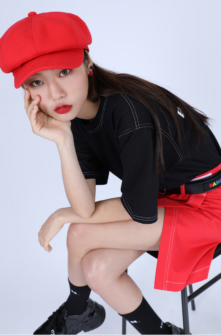 ベーシックコットン(BASIC COTTON) Basic Cap Beret (RED)