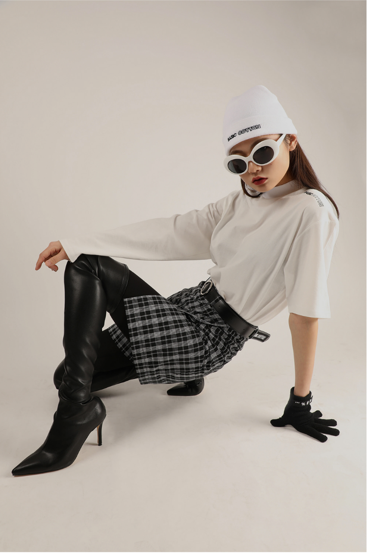 ベーシックコットン(BASIC COTTON) Basic Skirt (チェック)