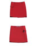 ベーシックコットン(BASIC COTTON) Basic Stitch Skirt (レッド)