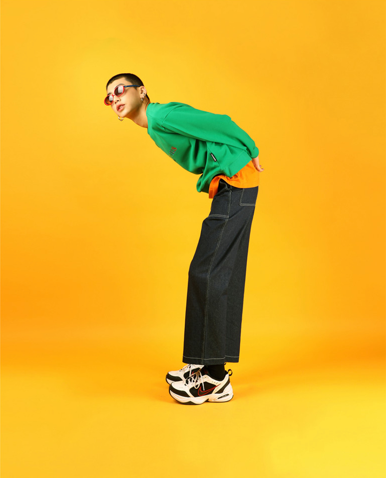 베이직코튼(BASIC COTTON) Basic Denim Pants (네이비)