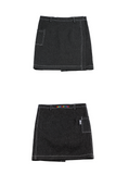 ベーシックコットン(BASIC COTTON) Basic Denim Skirt (ブラック)