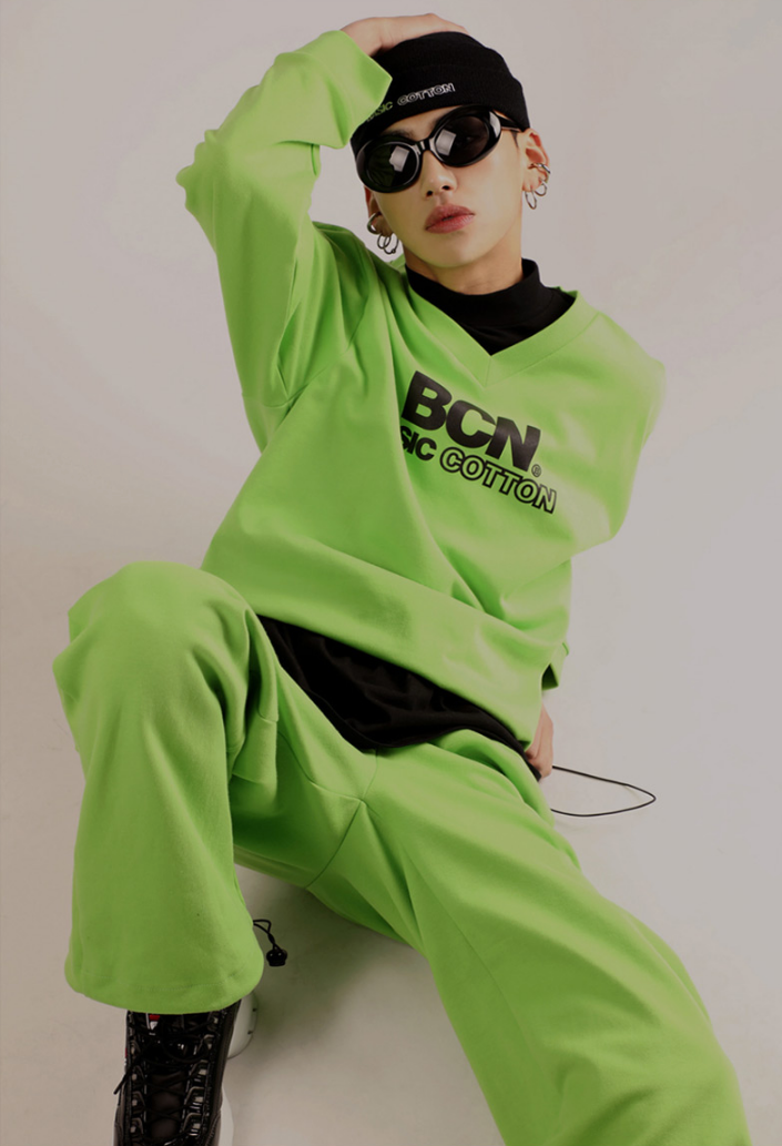ベーシックコットン(BASIC COTTON) BCN Stalling Sweatshirt (グリーン)