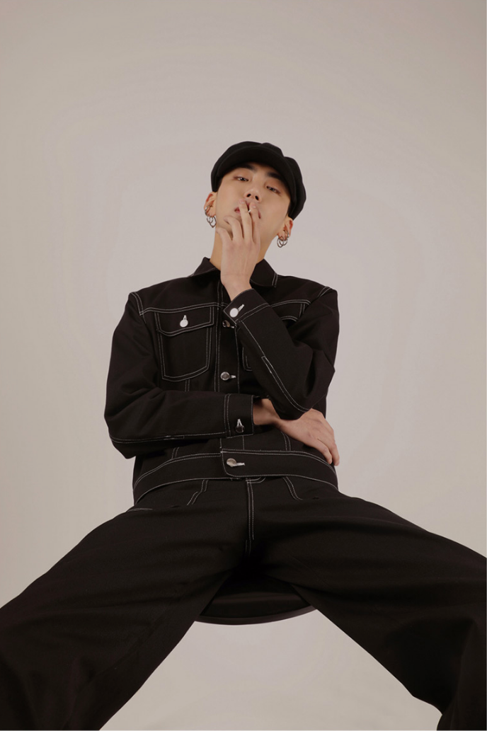 ベーシックコットン(BASIC COTTON) Basic Stitch Jacket (ブラック)