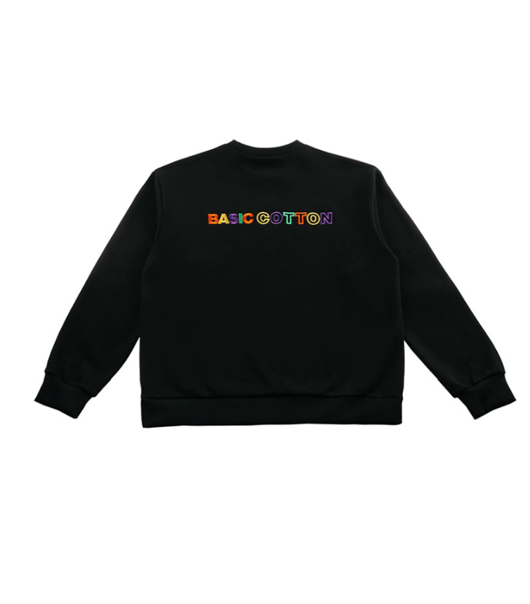ベーシックコットン(BASIC COTTON) BCN COLOR Sweatshirt (BLACK)